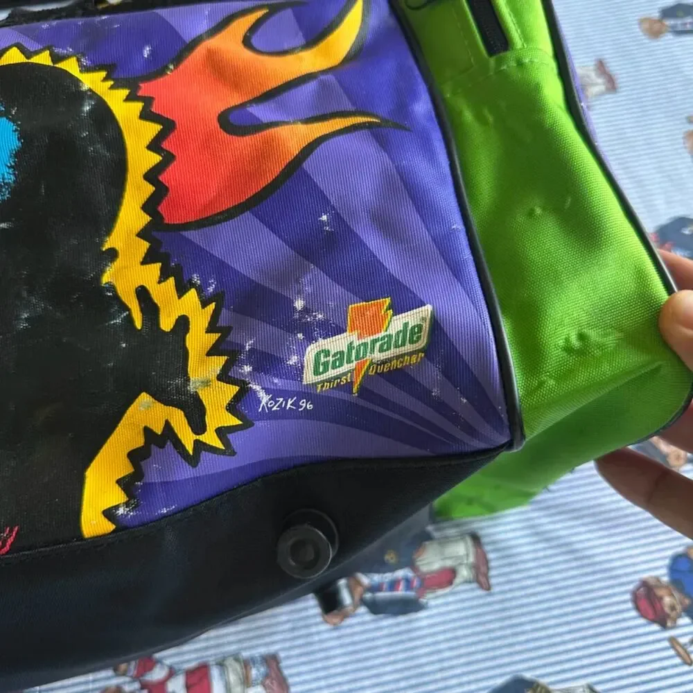 Vintage 90s NBA Gatorade Duffle Gym Bag Michael Jordan Frank Kozik Promo